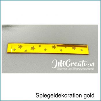 Streifen Sterne - Spiegeldeko goldber